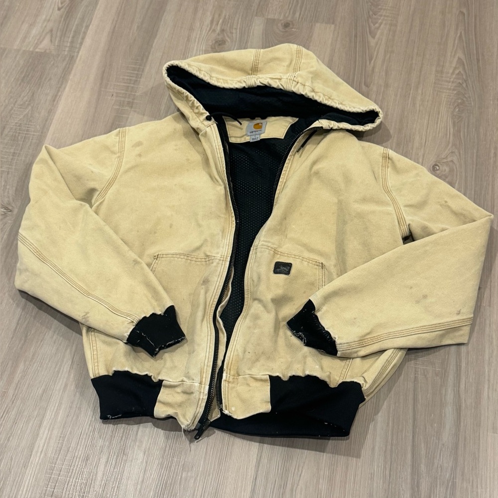 Carhartt Tan J360 WNB hooded Jacket